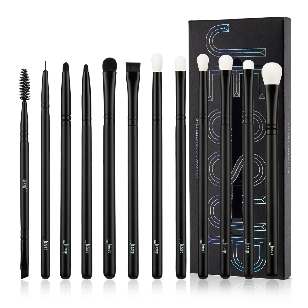 Essential Eye Brush Set Natural and Synthetic 12 Pcs T322