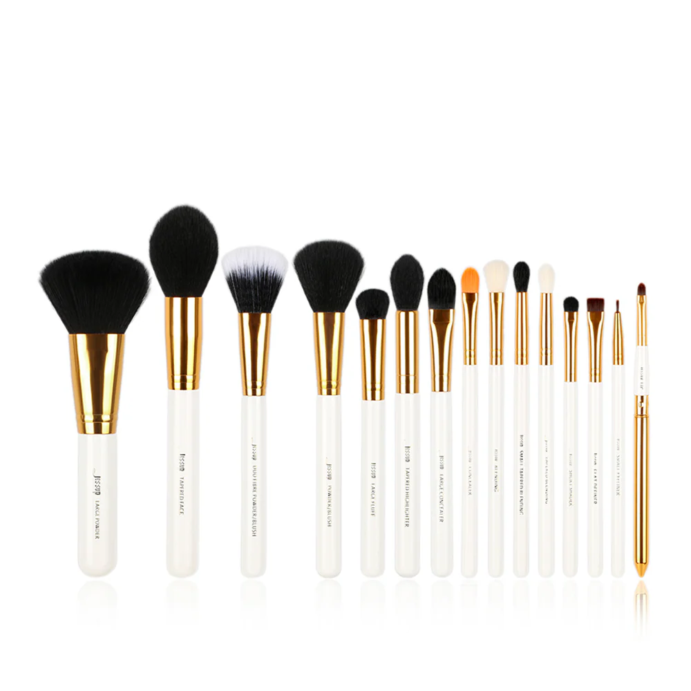 White Essential 15 Pcs Makeup Brush Set T103