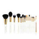 White Essential 15 Pcs Makeup Brush Set T103