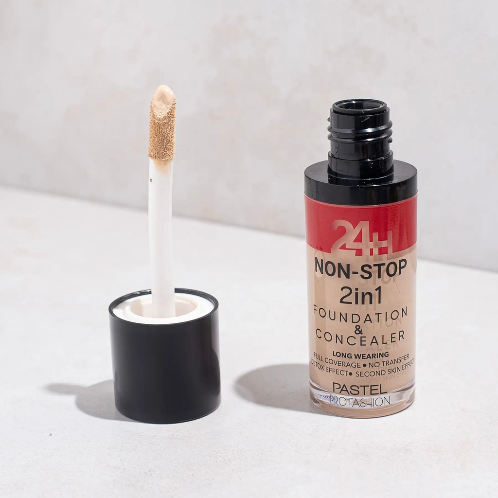 باستيل فاونديشن وكونسيلر 2 في 1 ثابت 24 ساعة