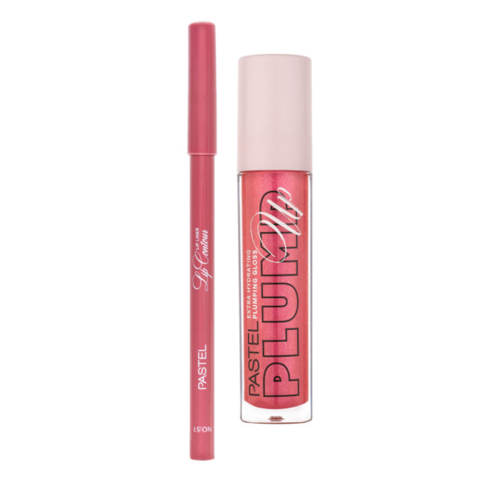 طقم الشفاه من باستيل (PLUMP UP GLOSS 211 + LIP CONTOUR LINER 51)